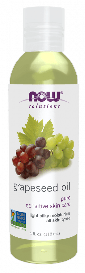 NOW 100% Pure Grapeseed Oil - 4 Oz