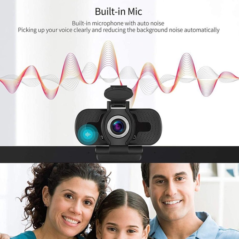 Hd Webcam With Privacy Shutter And Tripod Stand, 1080P Pro Streaming Web Camera With Microphone, Widescreen Video Calling And Recording For Desktop Or Laptop Webcam