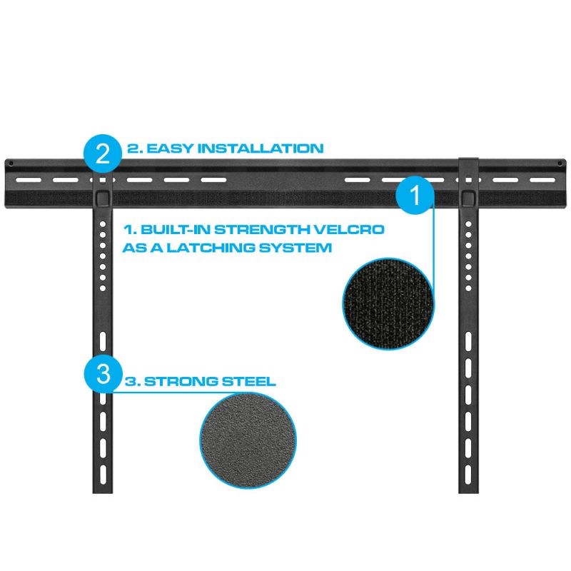 Extremely Slim VelcroFixed Wall Mount For 32"63" Lcd/Led Tv's