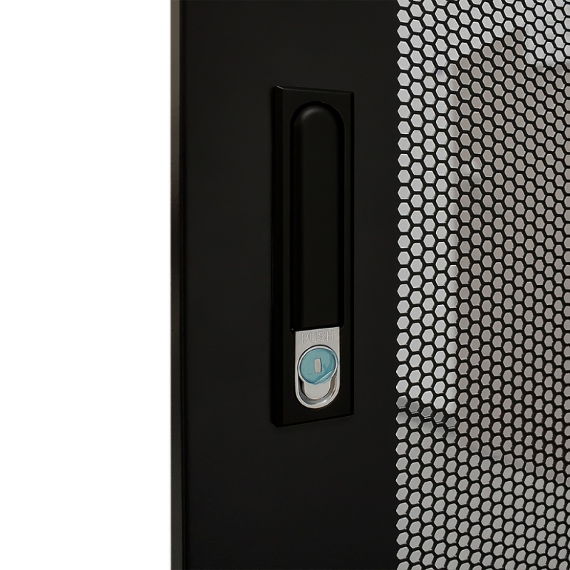 Wavenet - 27U Standing Server Cabinet 32 In Deep For 19” Network & Data Equipment Rack With Built-In Fans, Secure Locking Doors, Enclosure On Wheels/Casters - Black