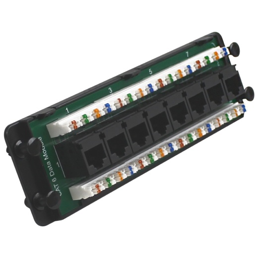 Wavenet 8-Port Cat6 RJ45 Data Module for High-Speed Networking