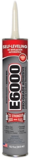 E6000 Glue Black Mv 10.2Oz Cartridge 12/Case