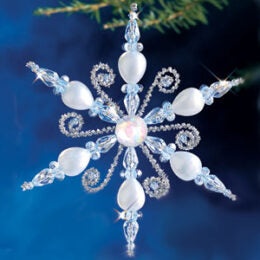 Beadery Holiday Ornament Kit Light Sapphire Snowflakes