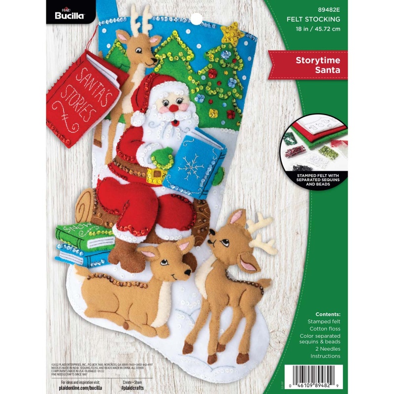 Bucilla Seasonal - Felt - Stocking Kits - Story Time Santa