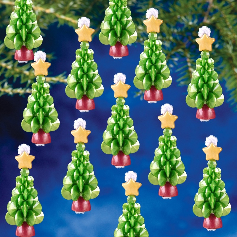 Beadery Holiday Ornament Kit Mini Pearl Tree