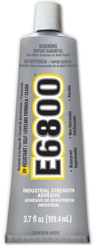E6800 Uv Resistant Glue Clear 3.7Oz Tube Case/12 Tubes
