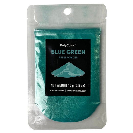 Polycolor Resin Powder Blue Green Metallic 15 G Bag (0.5 Oz)