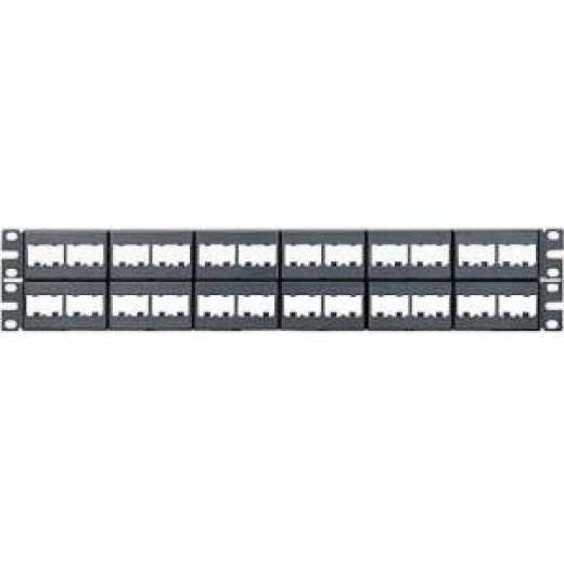 48-Port Modular Patch Panel with Removable Faceplates