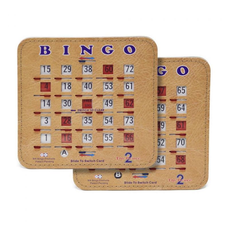 Senior Friendly Tabbed Bingo Double Action Duece Shutter Slide Cards