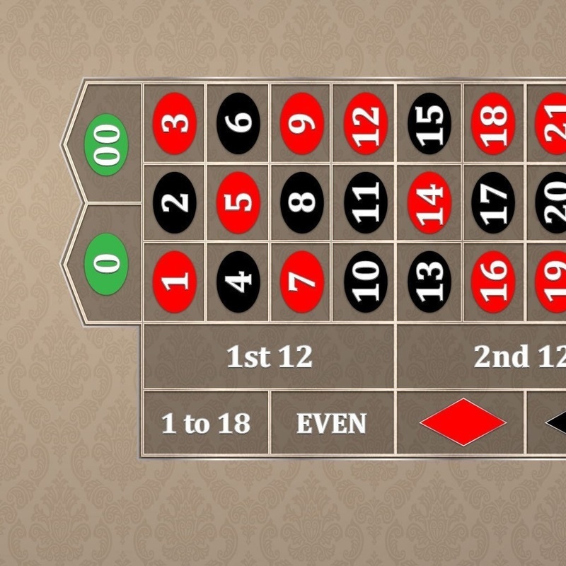 Classic Roulette Layout - Tan