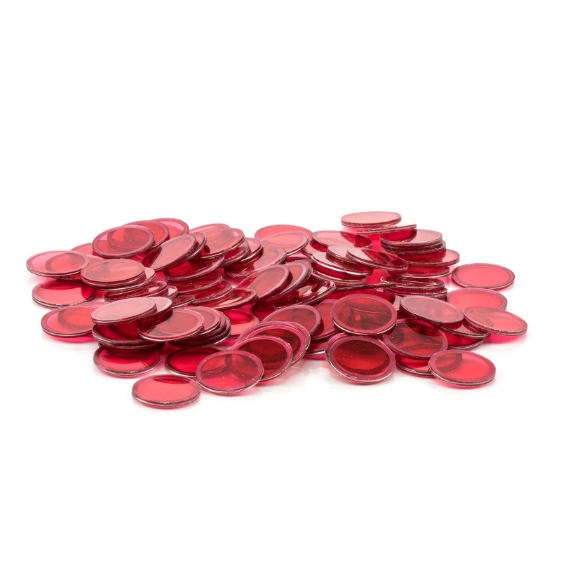 Magnetic Bingo Chips (100/Pkg) Red