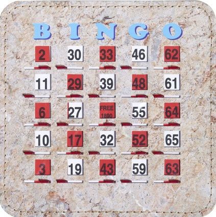 Senior Friendly Tab Stitched Bingo Shutter Slide Cards