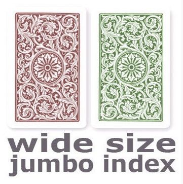 Copag 1546 Green & Burgundy Wide - Jumbo Index Playing Cards