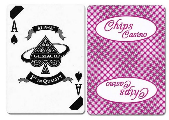 Chips New Uncancelled Casino Playing Cards Magenta