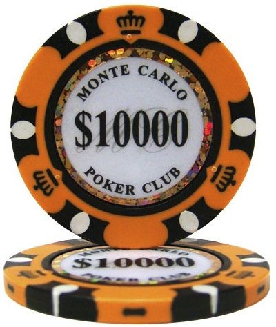 Monte Carlo 12.5G 3 Tone Holographic Poker Chips (25/Pkg)