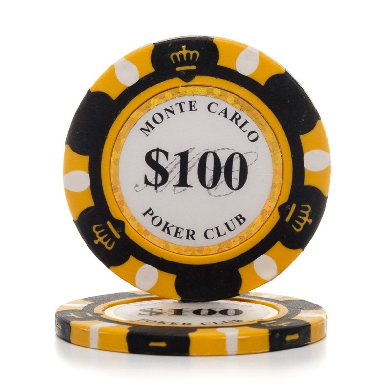Monte Carlo 12.5G 3 Tone Holographic Poker Chips (25/Pkg) $100.00
