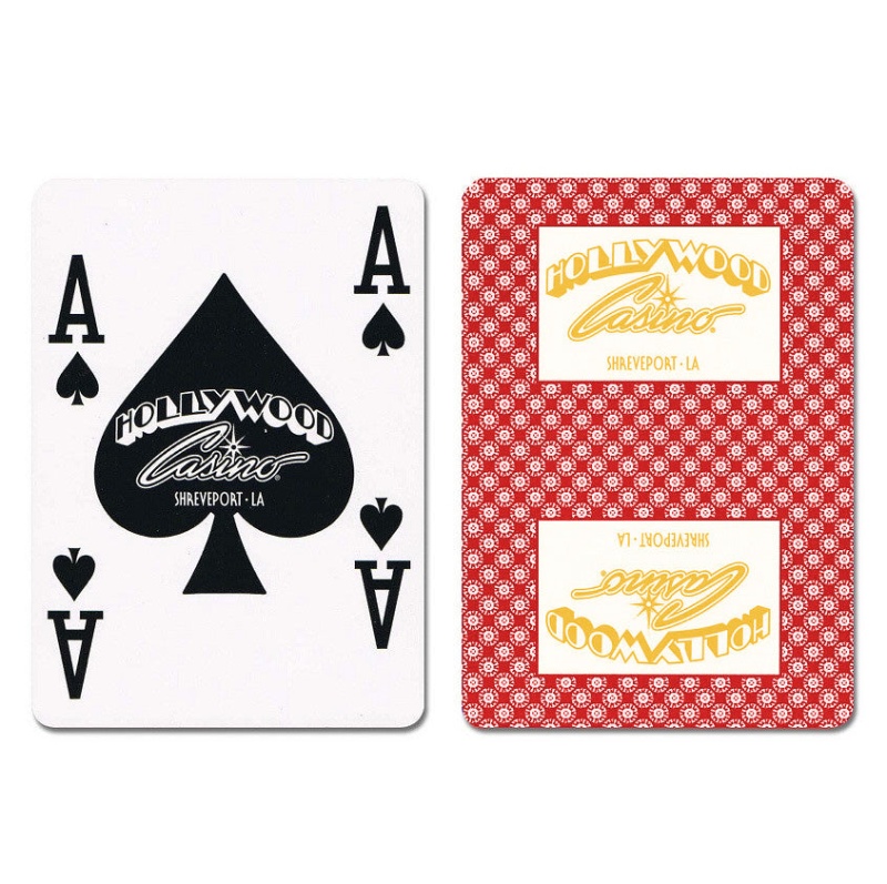 Hollywood New Uncancelled Casino Playing Cards Red