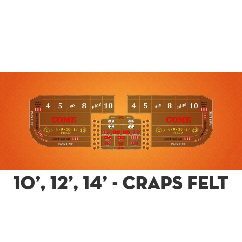 Classic Craps Layout - Orange