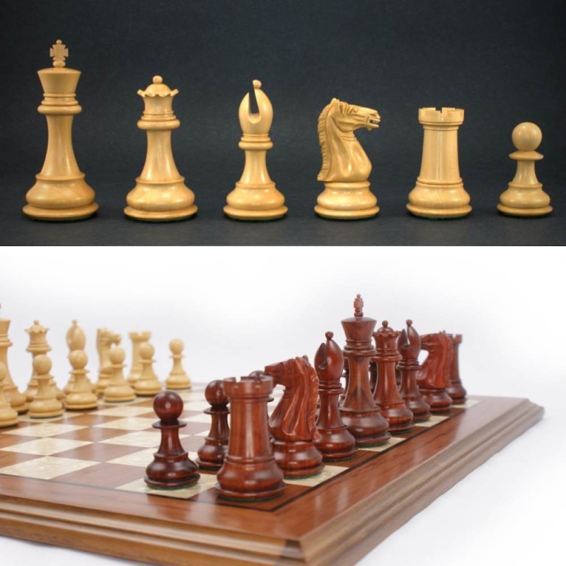 19" Mark Of Westminster Padouk Luxe Legionnaires Luxury Staunton Chess Set
