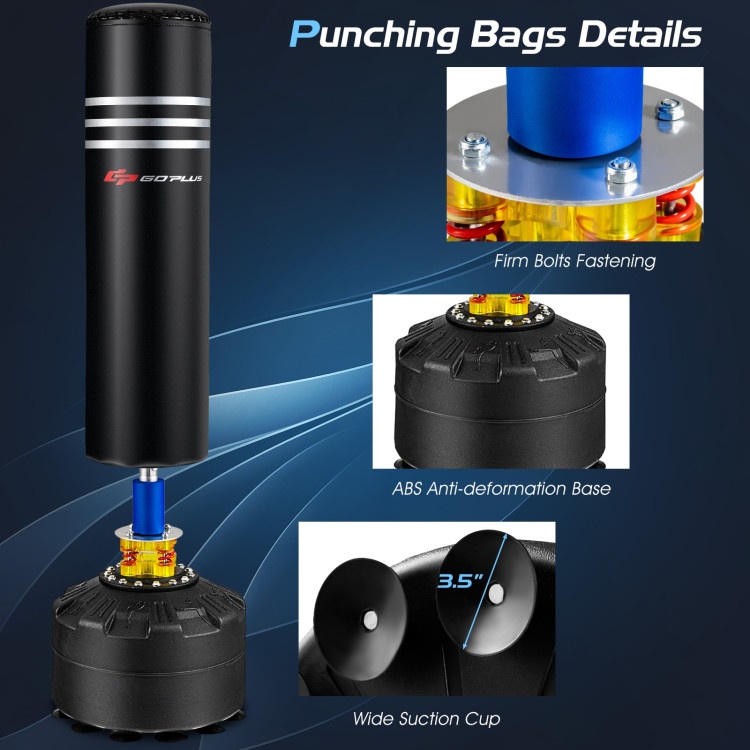 70 Inch Freestanding Punching Boxing Bag With 12 Suction Cup Base