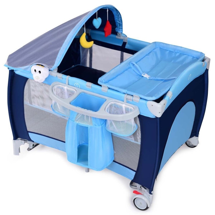 3-In-1 Foldable Baby Crib Playpen With Mosquito Net