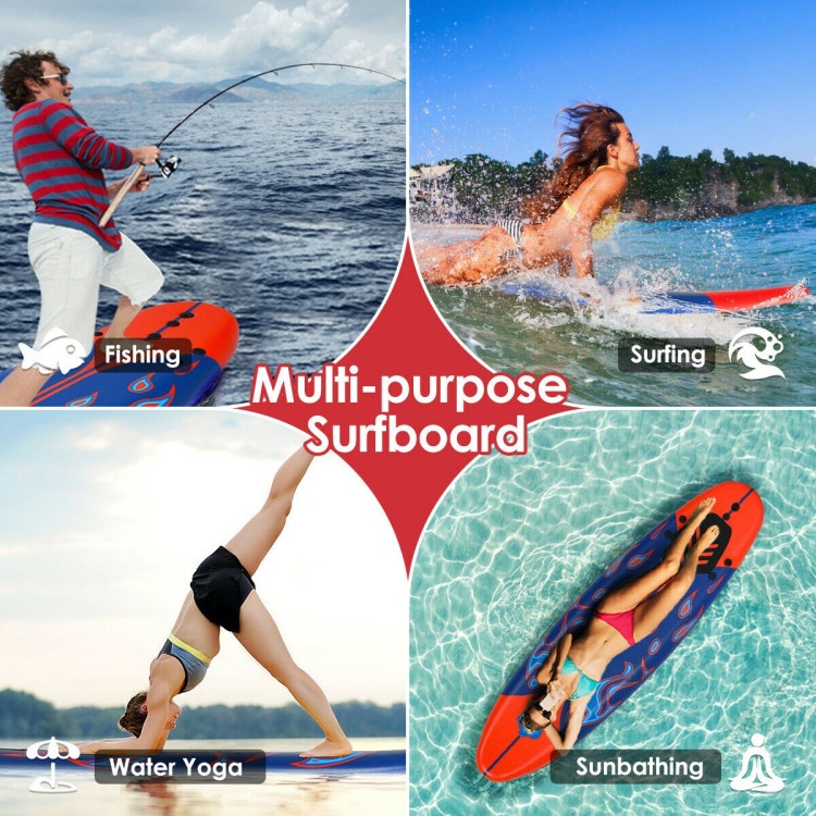 6 Feet Surfboard With 3 Detachable Fins