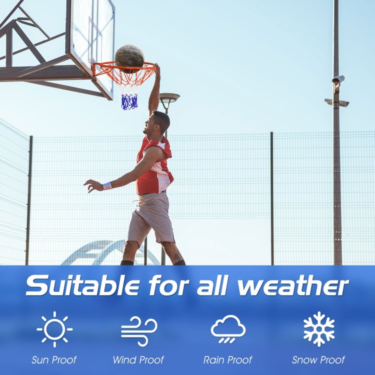 18 Inch Replacement Basketball Rim With All-Weather Net