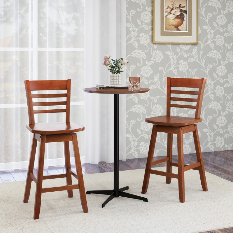 Counter Height Barstools Set of 2 with Footrest