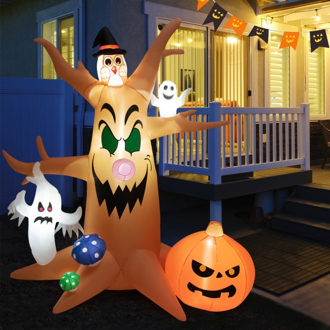 8 Feet Halloween Outdoor Dead Tree With Built-In Led Lights