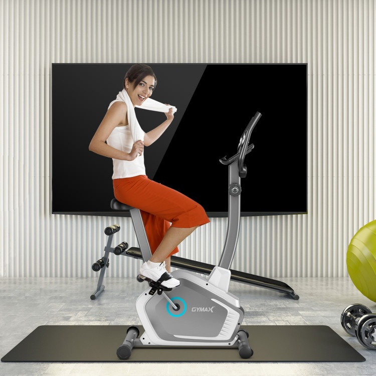 Magnetic Stationary Upright Cycling Bike With 8-Level Resistance