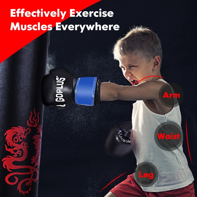 5 Pieces 40Lbs Filled Punching Boxing Set With Jump Rope And Gloves