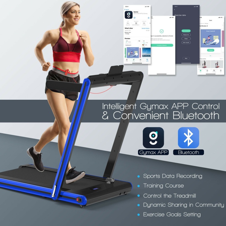 2-In-1 Folding Treadmill With Dual Led Display