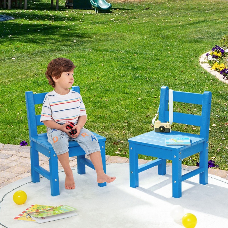 2 Pieces Kids Learning Chair Set With Backrest