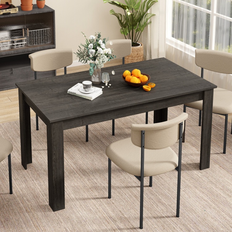 63-Inch Gray Rectangular Modern Dining Table