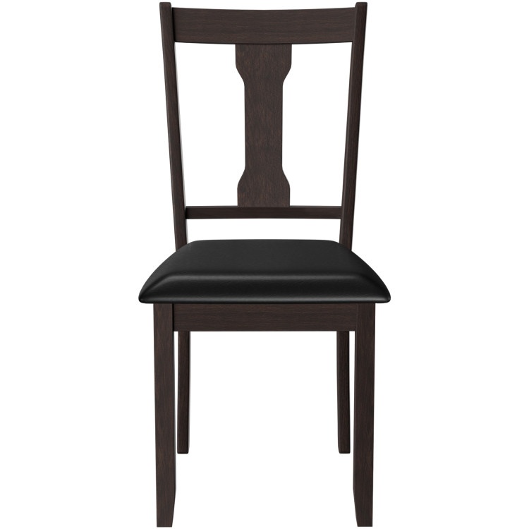 Set Of 2 Dining Room Chair With Rubber Wood Frame And Upholstered Padded Seat