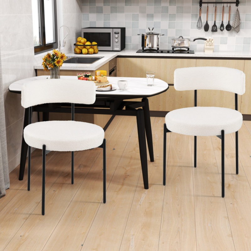 Boucle Dining Chair Set of 2