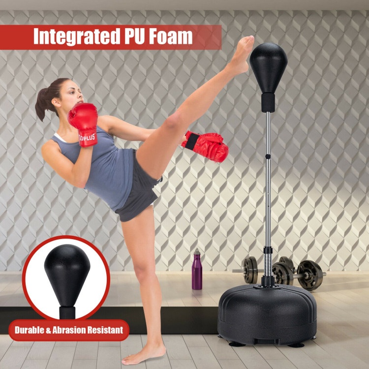 Adjustable Freestanding Punching Bag With Boxing Gloves For Adults And Kids
