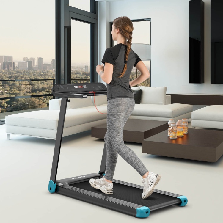 2.25 Hp Electric Folding Treadmill With Hd Led Display And App Control Speaker