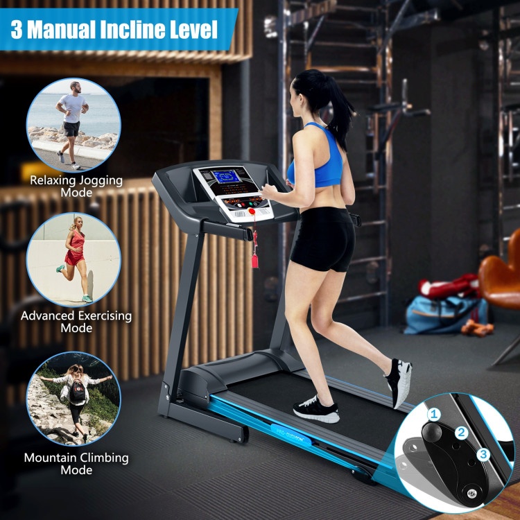 2.25 Hp Folding Electric Motorized Power Treadmill Machine With Lcd Display