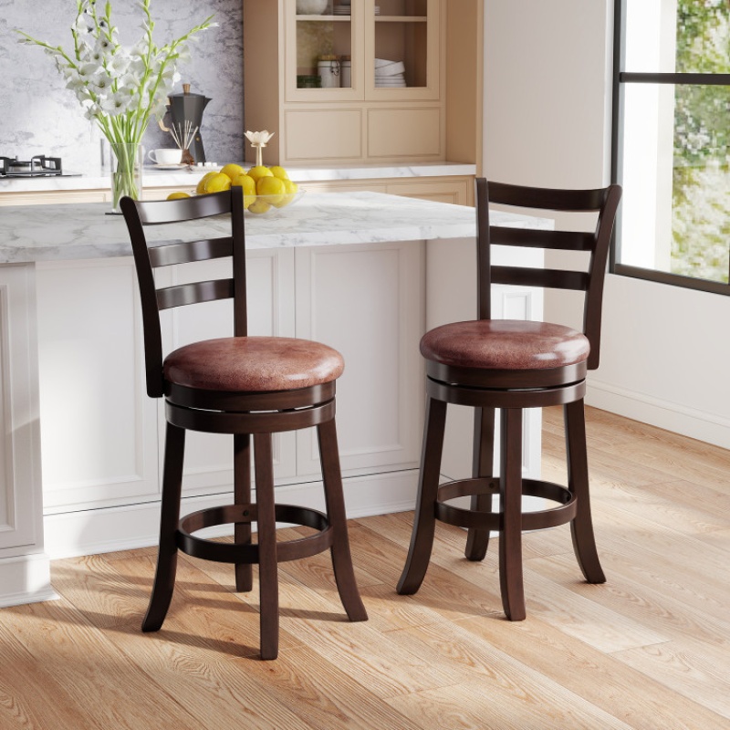 Counter Height Swivel Barstools Set of 2