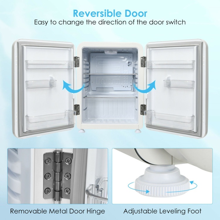 2.4 Cubic Feet Compact Refrigerator Auto Defrost Mini Fridge Reversible Door