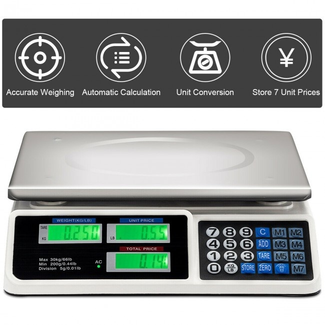 66 Lbs Digital Weight Food Count Scale For Commercial