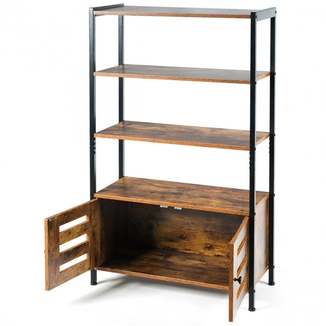 Industrial Storage Shelf With 2 Shutter Doors