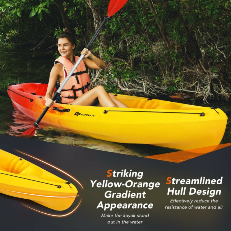 Single Sit-On-Top Kayak With Detachable Aluminum Paddles