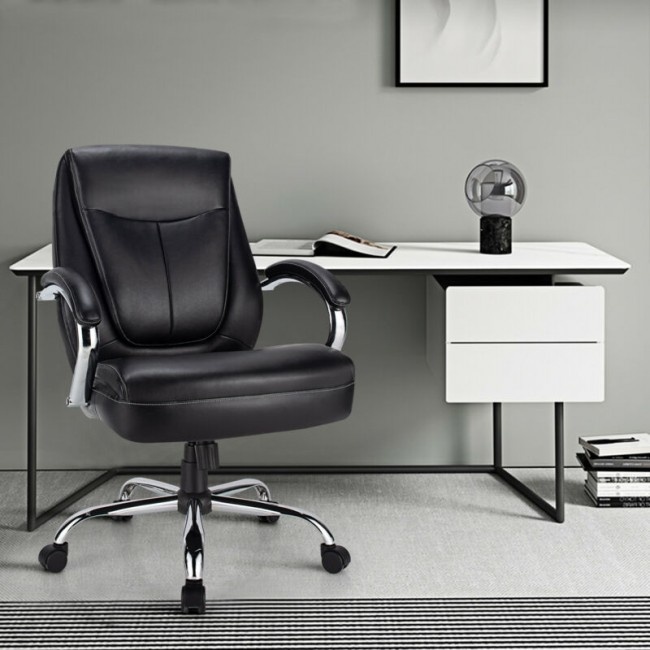 500 Pounds High Back Adjustable Leather Office Chair