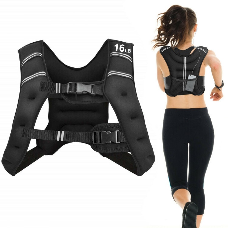 Training Weight Vest Workout Equipment With Adjustable Buckles And Mesh Bag