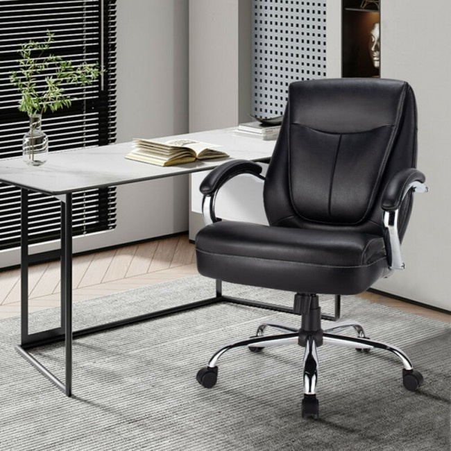 500 Pounds High Back Adjustable Leather Office Chair