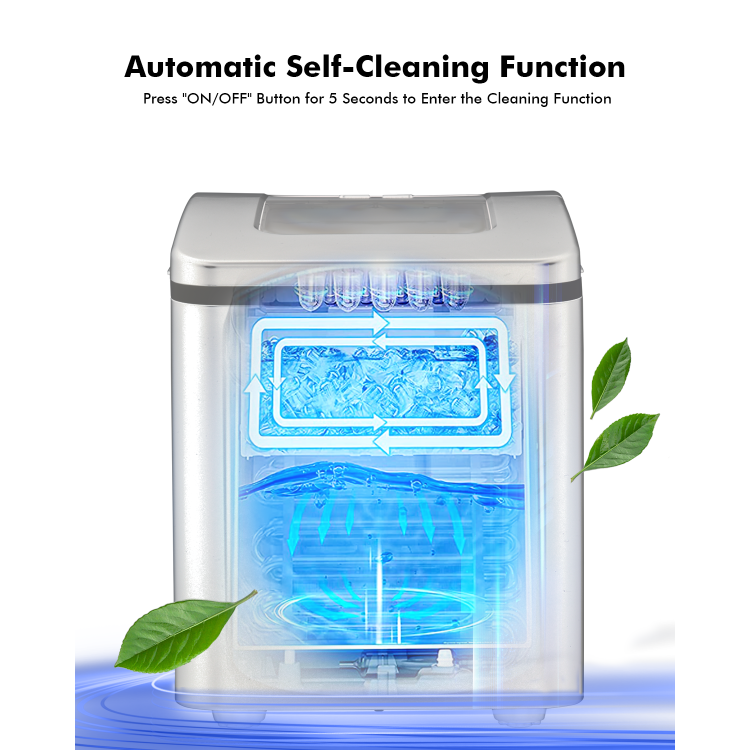 26Lbs/24H Portable Countertop Ice Maker Machine With Scoop