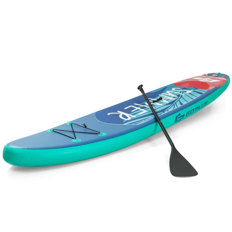 10 Feet Inflatable Stand Up Paddle Board With Backpack Leash Aluminum Paddle