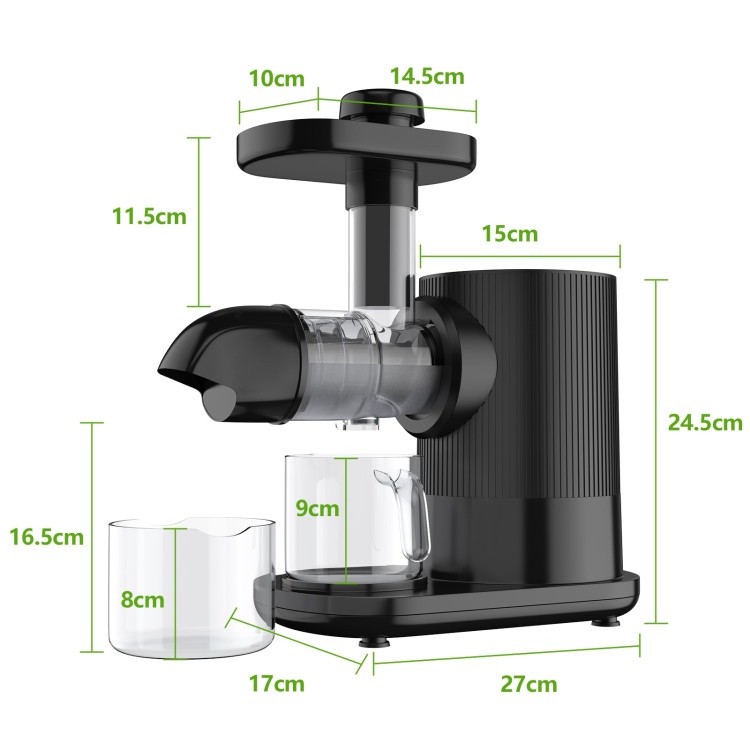 Horizontal Slow Masticating Extractor Juicer With Brush